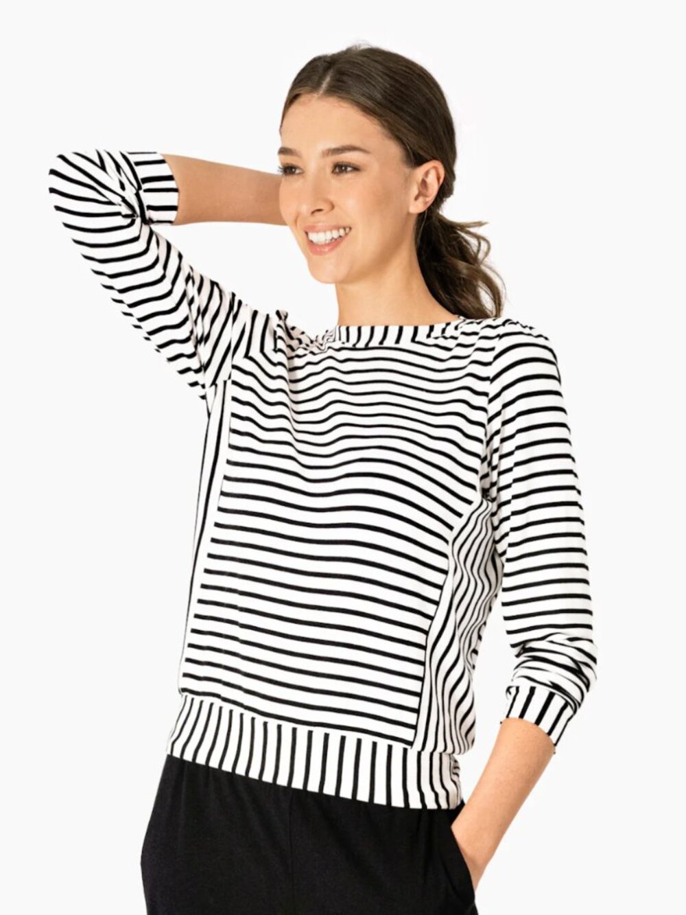 Lacson Ravello Arva Stripe Sweatshirt NWT